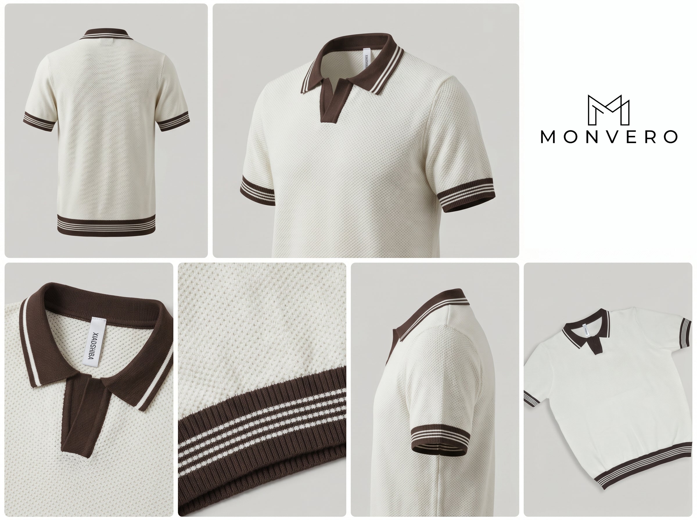 Classic Contrast Collar Knit Polo