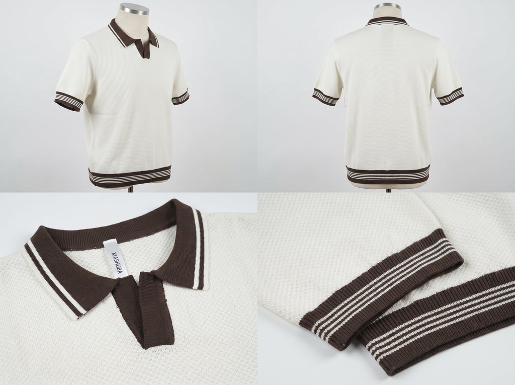 Classic Contrast Collar Knit Polo