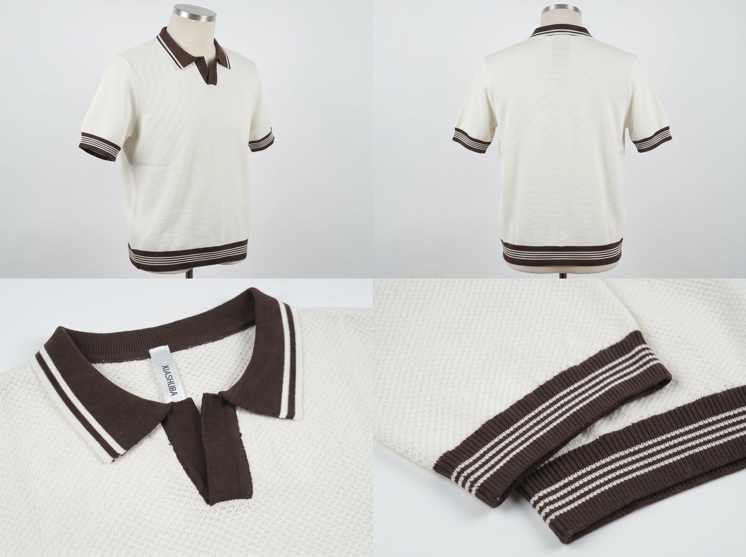 Classic Contrast Collar Knit Polo