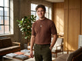 Men’s Ribbed Knit Half Sleeve TShirt