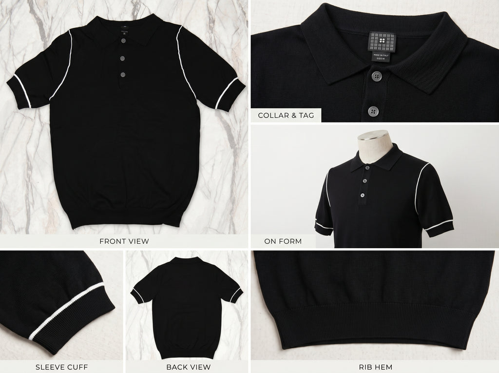 Men’s Premium Contrast Piping Polo Shirt