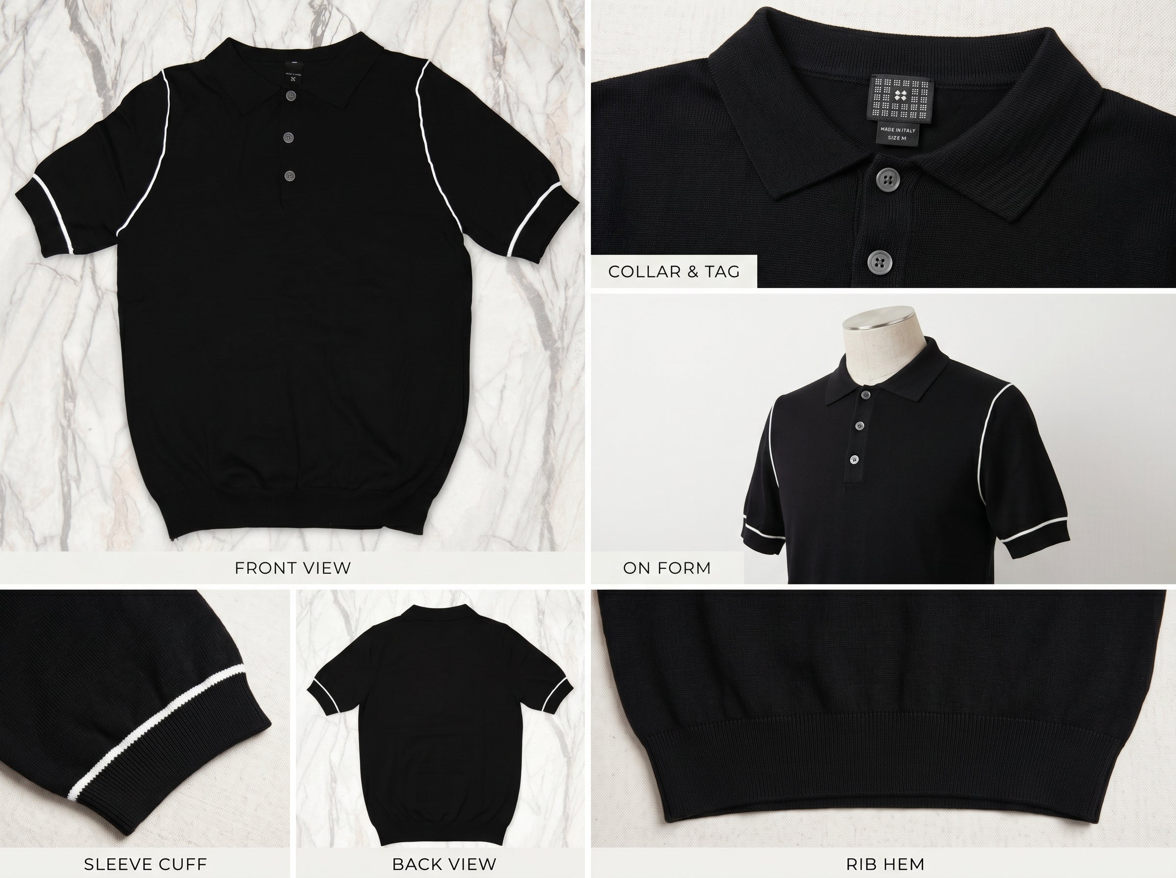Men’s Premium Contrast Piping Polo Shirt