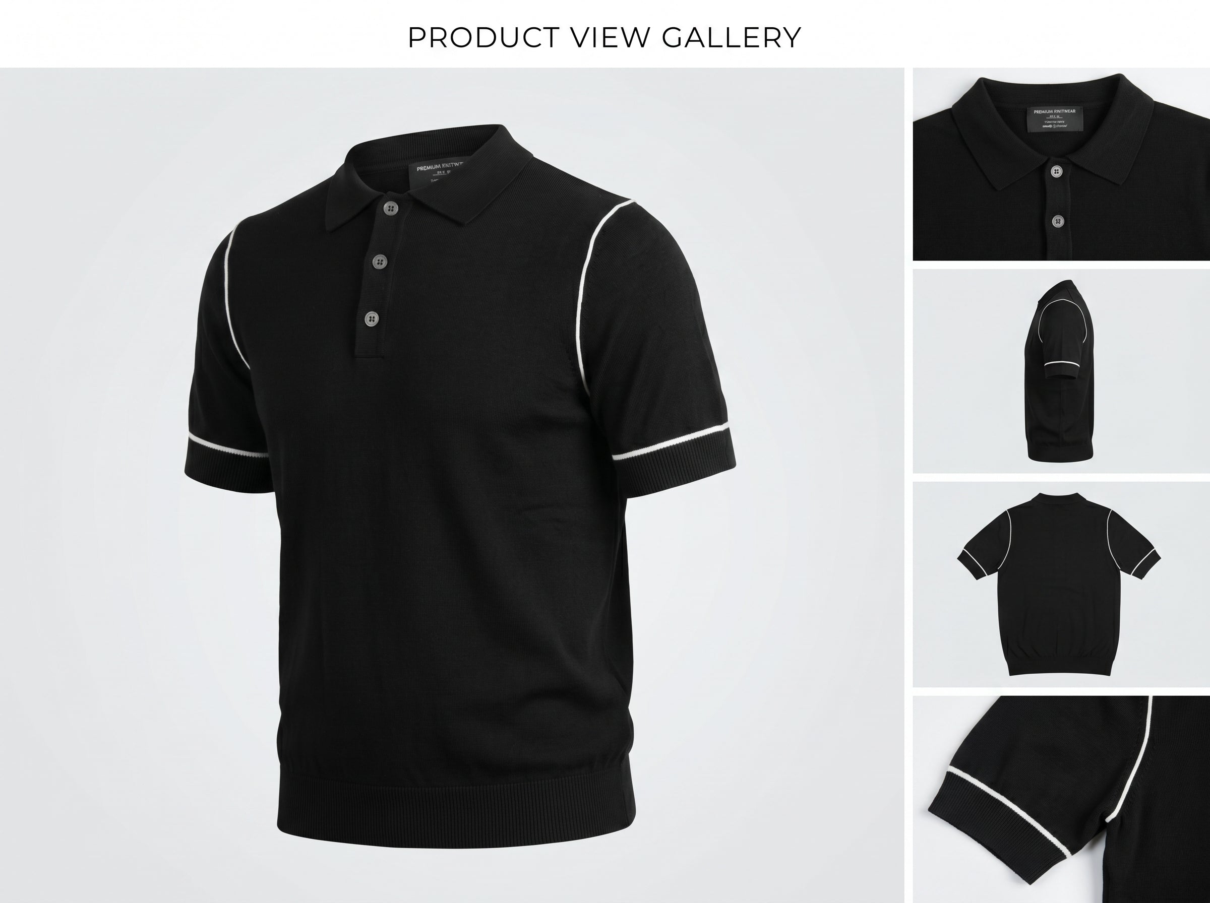 Men’s Premium Contrast Piping Polo Shirt