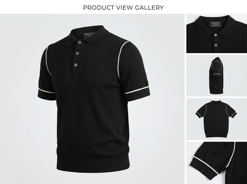 Men’s Premium Contrast Piping Polo Shirt