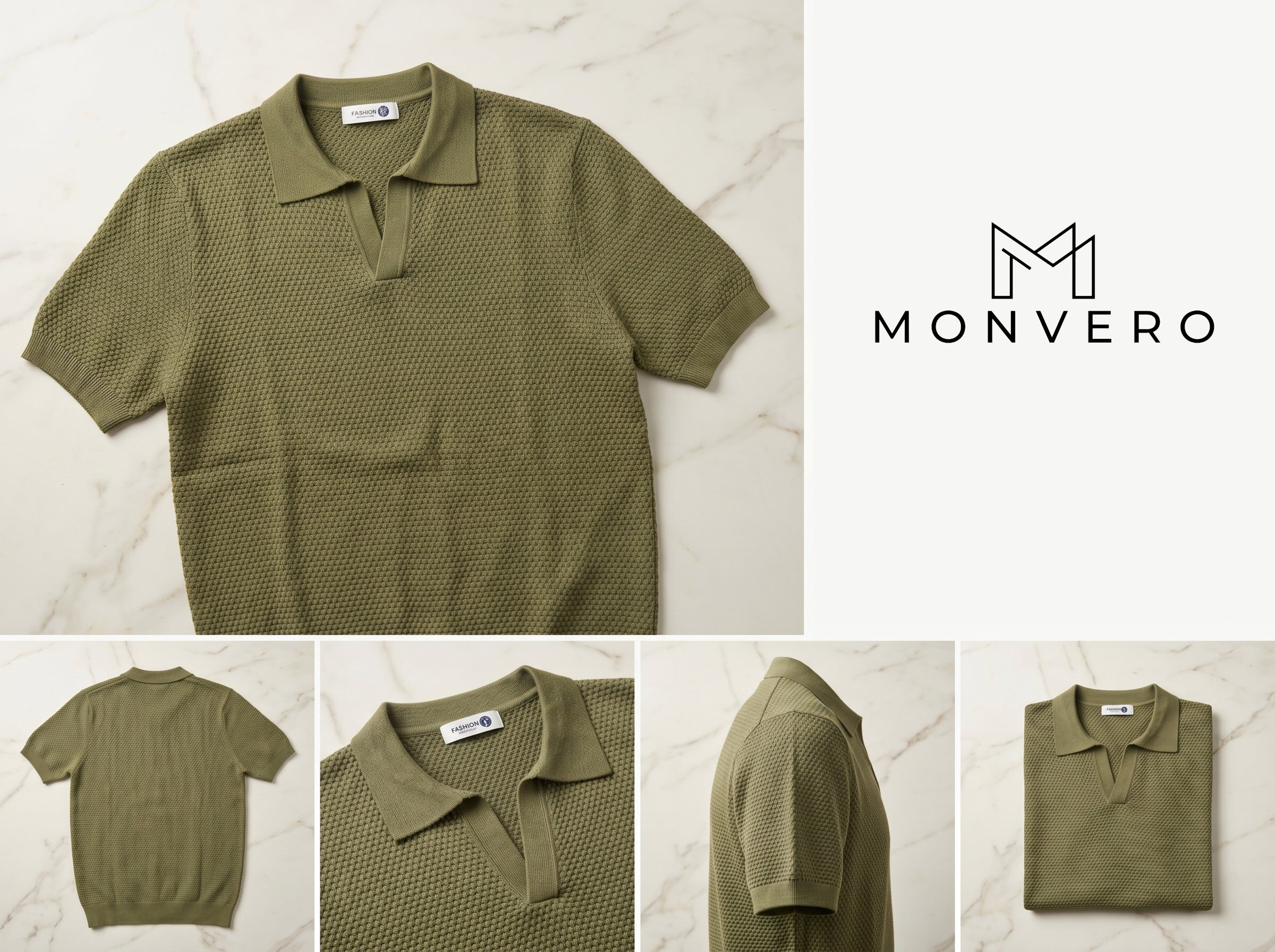 Textured Knit Polo Shirt