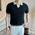 Classic Contrast Collar Knit Polo