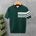 Stripe Accent Knit T-Shirt