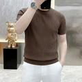 Men’s Ribbed Knit Half Sleeve TShirt