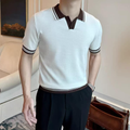 Classic Contrast Collar Knit Polo