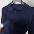 Textured Knit Polo Shirt